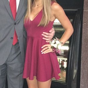 Red mini homecoming dress